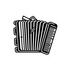 Accordion vector illustration isolated on transparent background