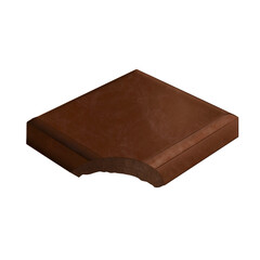 Chocolate bar bite watercolor hand painting