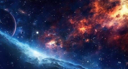 Obraz na płótnie Canvas Galaxy and constellation in deep space. Stars and far galaxies background.