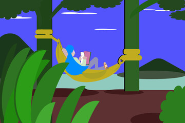 The tree fell slippery and cool next to the mother. There was someone lying in the crib reading