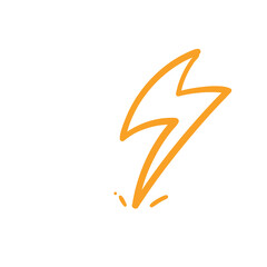 hand drawn doodle elements lightning symbol for decorating cute cards