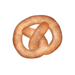pretzels isolated on white background