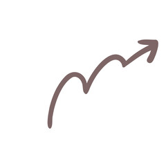 hand drawn doodle elements arrow symbol for decorating cute cards