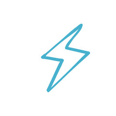 hand drawn doodle elements lightning symbol for decorating cute cards