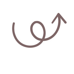 hand drawn doodle elements arrow symbol for decorating cute cards