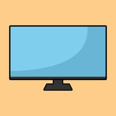 TV screen Vector, LCD Monitor Screen Clip Art