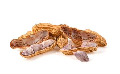 boiled peanuts isolated white background