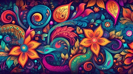 幻想的な美しいカラフルな世界の背景