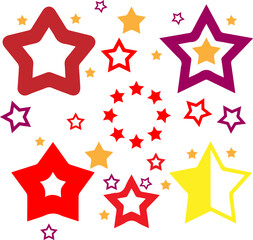 set Star vector icon,illustration symbol