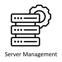 Server Management Vector  outline Icon Design illustration. Seo and web Symbol on White background EPS 10 File