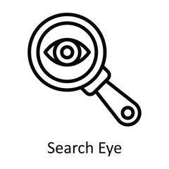 Search Eye Vector  outline Icon Design illustration. Seo and web Symbol on White background EPS 10 File