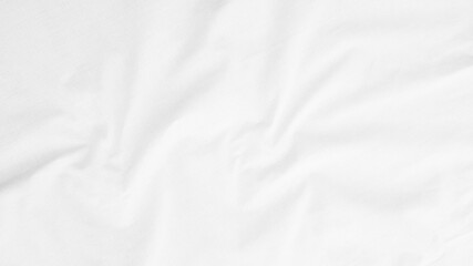 Obraz premium Fabric backdrop White linen canvas crumpled natural cotton fabric Natural handmade linen top view background Organic Eco textiles White Fabric linen texture