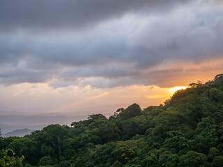 sunset in the mountains