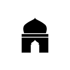 Mosque illustration, can be used as prayer symbol and qibla.