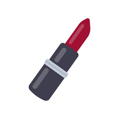 beauty equipment Bright red lipstick cosmetics change the color of a woman's lips to be beautiful.