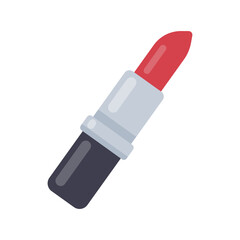 beauty equipment Bright red lipstick cosmetics change the color of a woman's lips to be beautiful.