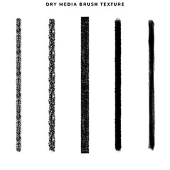 Vector dry media brushes set.