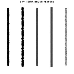 Vector dry media brushes set.