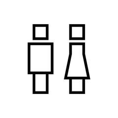 Restroom sign male and female.