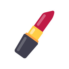 beauty equipment Bright red lipstick cosmetics change the color of a woman's lips to be beautiful.