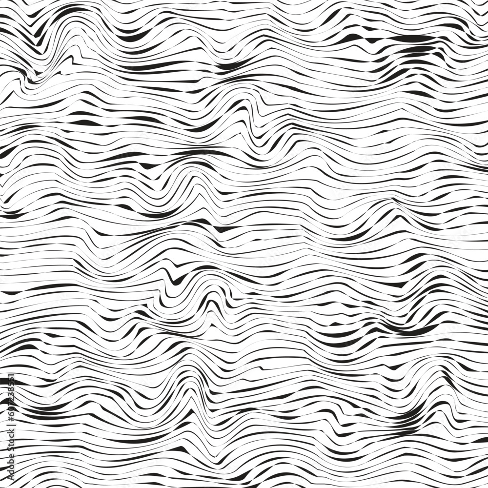 Poster abstract seamless geometric black slanting line wave pattern.