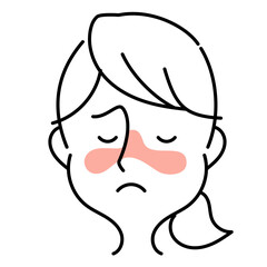 赤ら顔に悩む女性