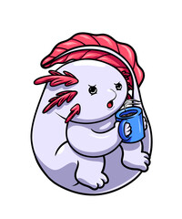 A Lotl Coffee Axolotl Reptile Lover Salamander Reptile Pet