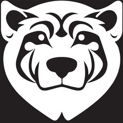 animal head vector black and white