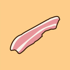 Bacon Meat Slice Raw Vector