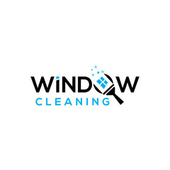 Creative window cleaning services logo design 