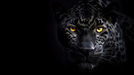 Majestic Panther: A Captivating Encounter with the Wild. created with Generative AI