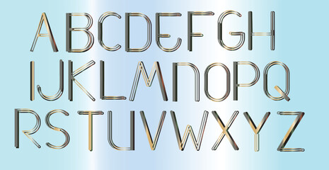 Grey gradient font, alphabet letters font