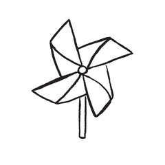 Windmill Toy Doodle stock images