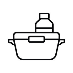 lunch icon vector design template in white background