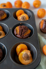 chocolate apricot muffins