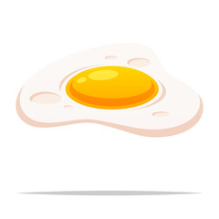 Delicious Fried egg vector isolated illustration