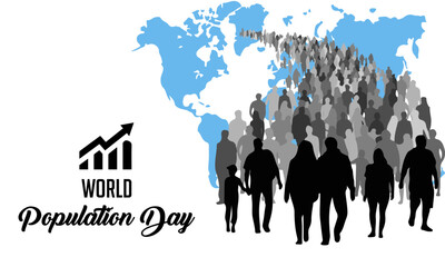 world population day vector. suitable for card, banner, or poster