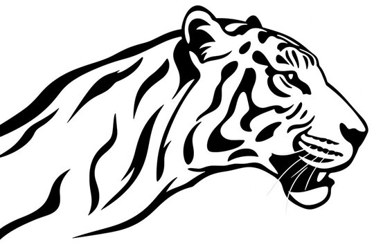 Roaring Tiger Sketch art