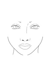 メイクシート 女性 Female facechart