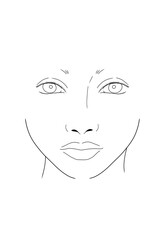 メイクシート 女性 Female facechart