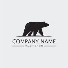 bear logo and animal vector design graphic illustration