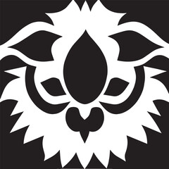 animal head vector black and white