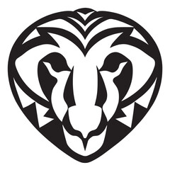 animal head vector black and white