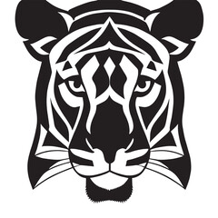 animal head vector black and white