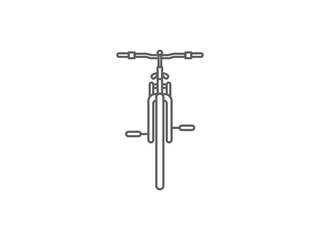 front view bicycle icon line art