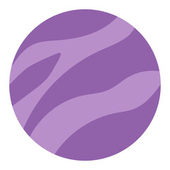 Vector illustration, cartoon planet. Isolated on a white background