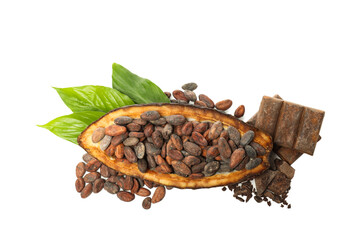 PNG, ingredient for making chocolate - cocoa, isolated on white background
