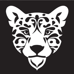 animal head vector black and white