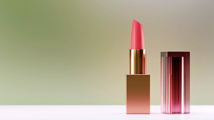 red lipstick 3D rendering