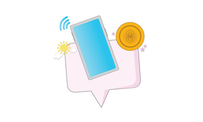 call center icon and bubble talk on white background.